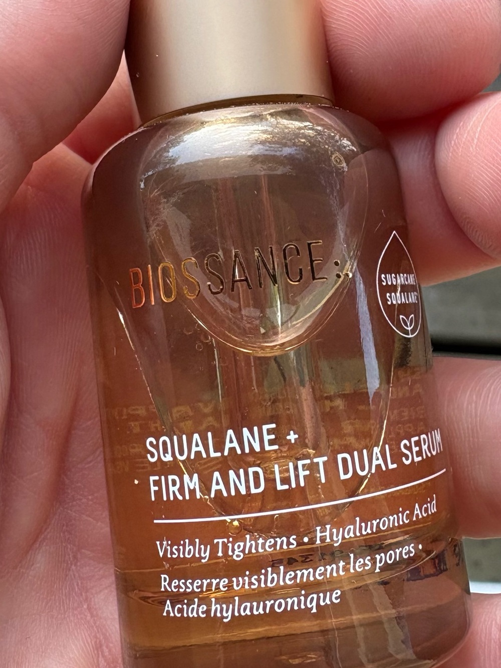 NWOB Biossance Firm & Lift Hydrating
Dual Serum Hyaluronic
Acid + Squalane 15ml
